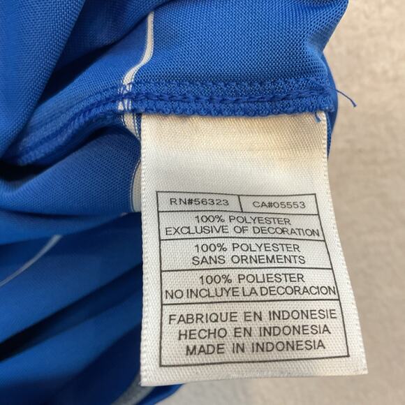 Nike Team Fit Dry Dri Fit Shirt Mens L Blue White Striped Short Sleeve Athletic - Picture 10 of 11